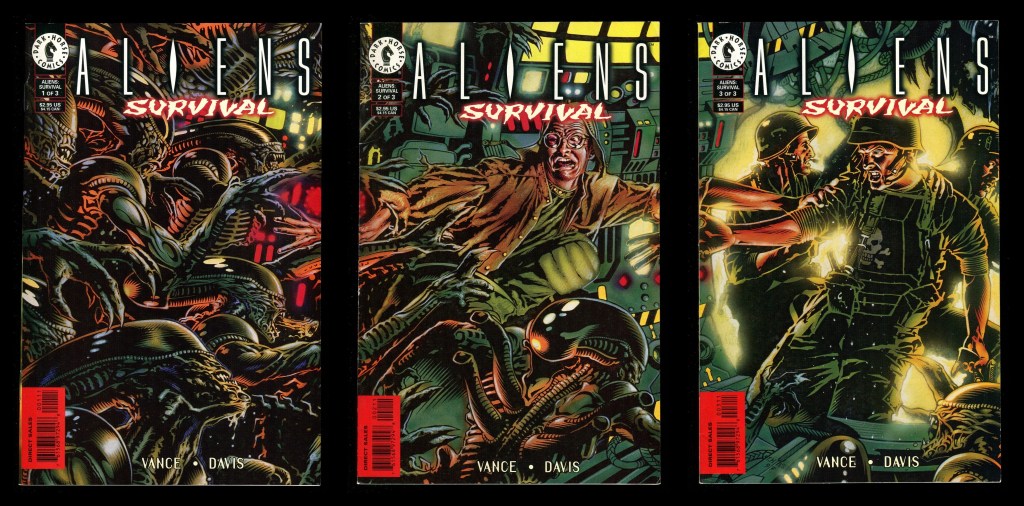 Aliens Survival Comic Set 1-2-3 Lot Tony Harris cover art ...