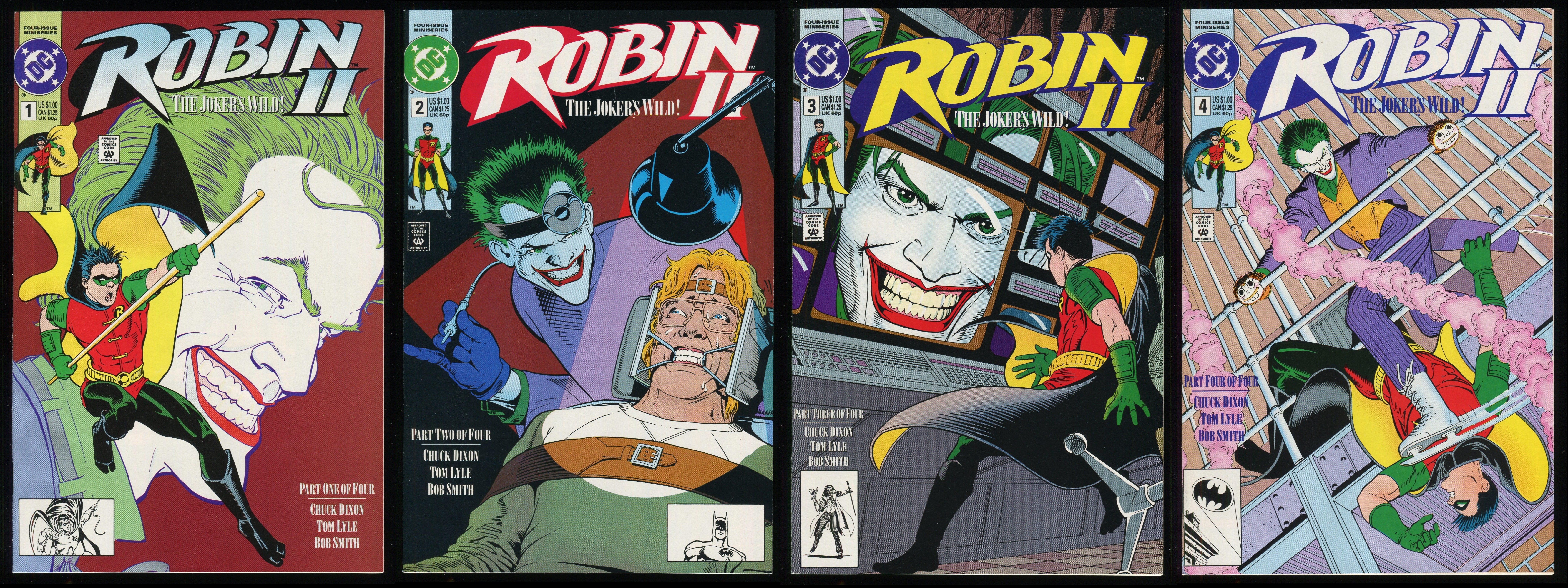 Robin II 2 The Joker's Wild Variant Comic Set 1-2-3-4 Lot Batman