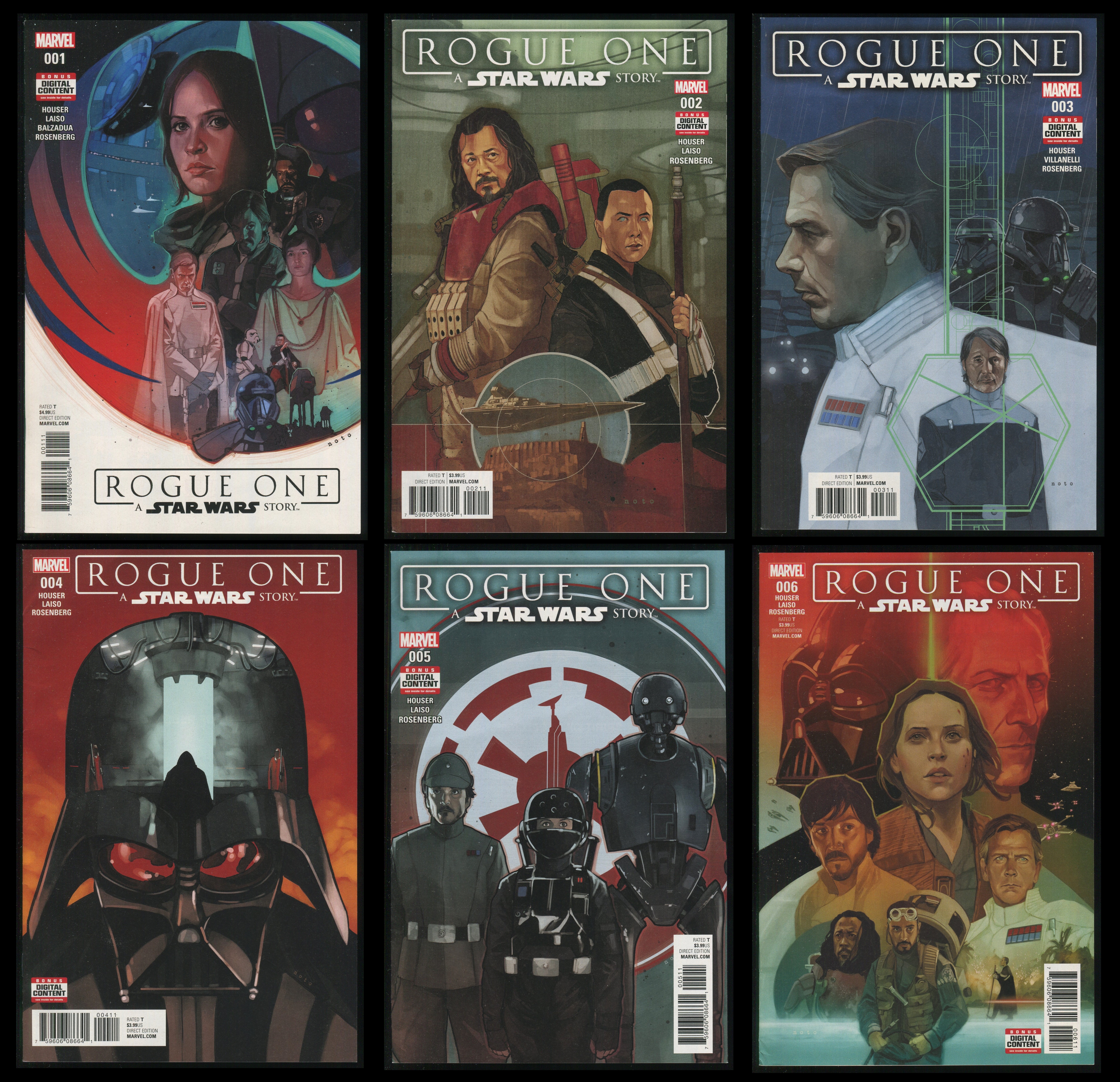 Star Wars Rogue One Movie Adaptation Comic Set 1-2-3-4-5-6 Lot - Main Image