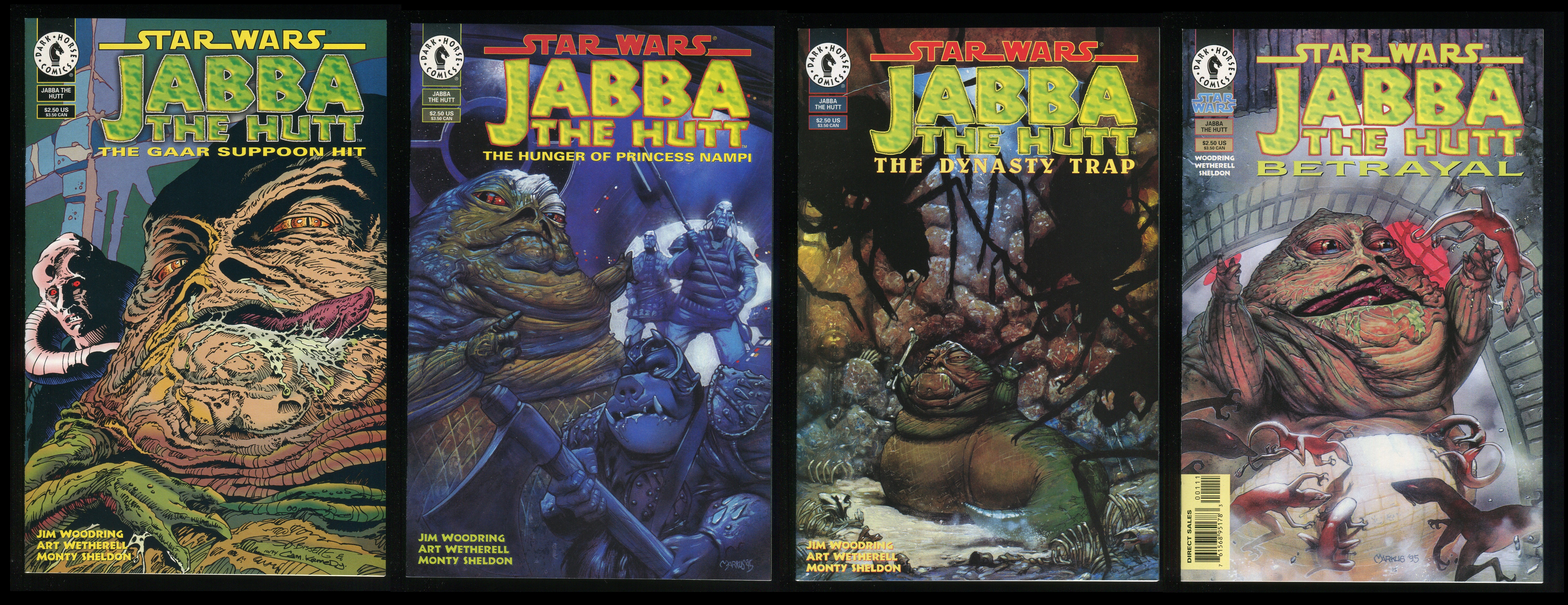 Star Wars Jabba the Hutt Comic Set 1-2-3-4 Lot Gaar Suppoon