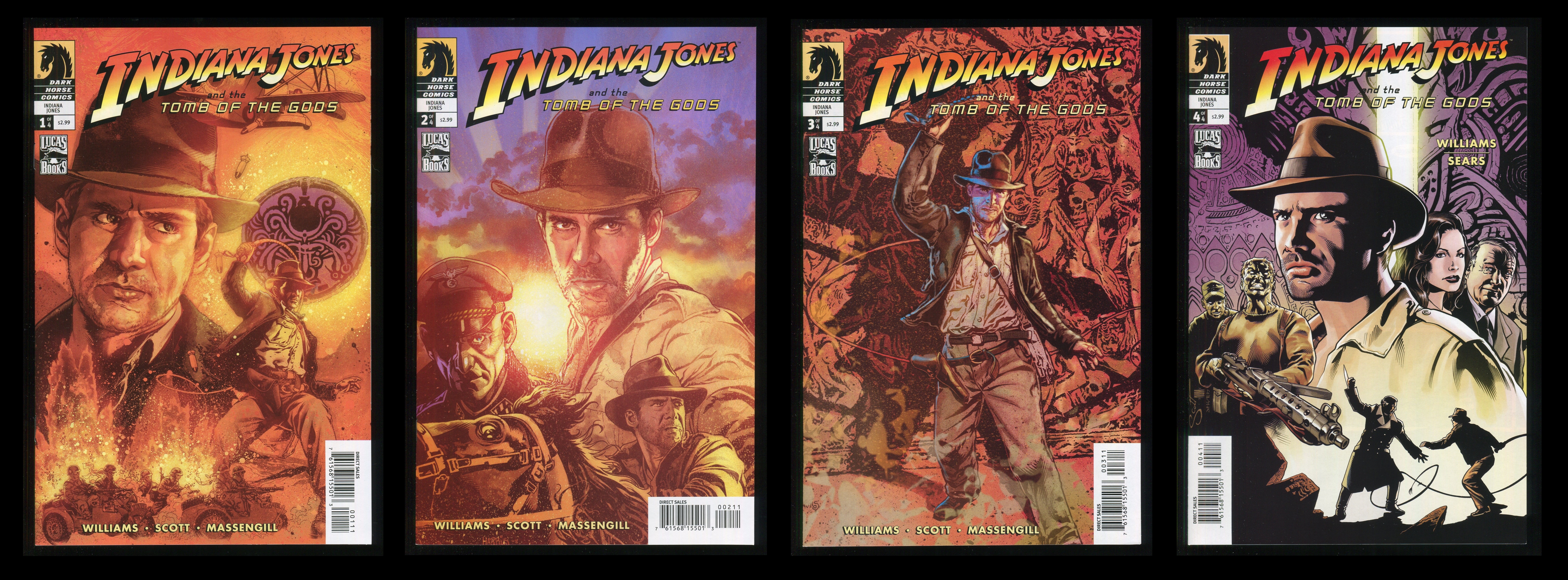 Indiana Jones and the Tomb of the Gods Comic Set 1-2-3-4 Lot Indy
