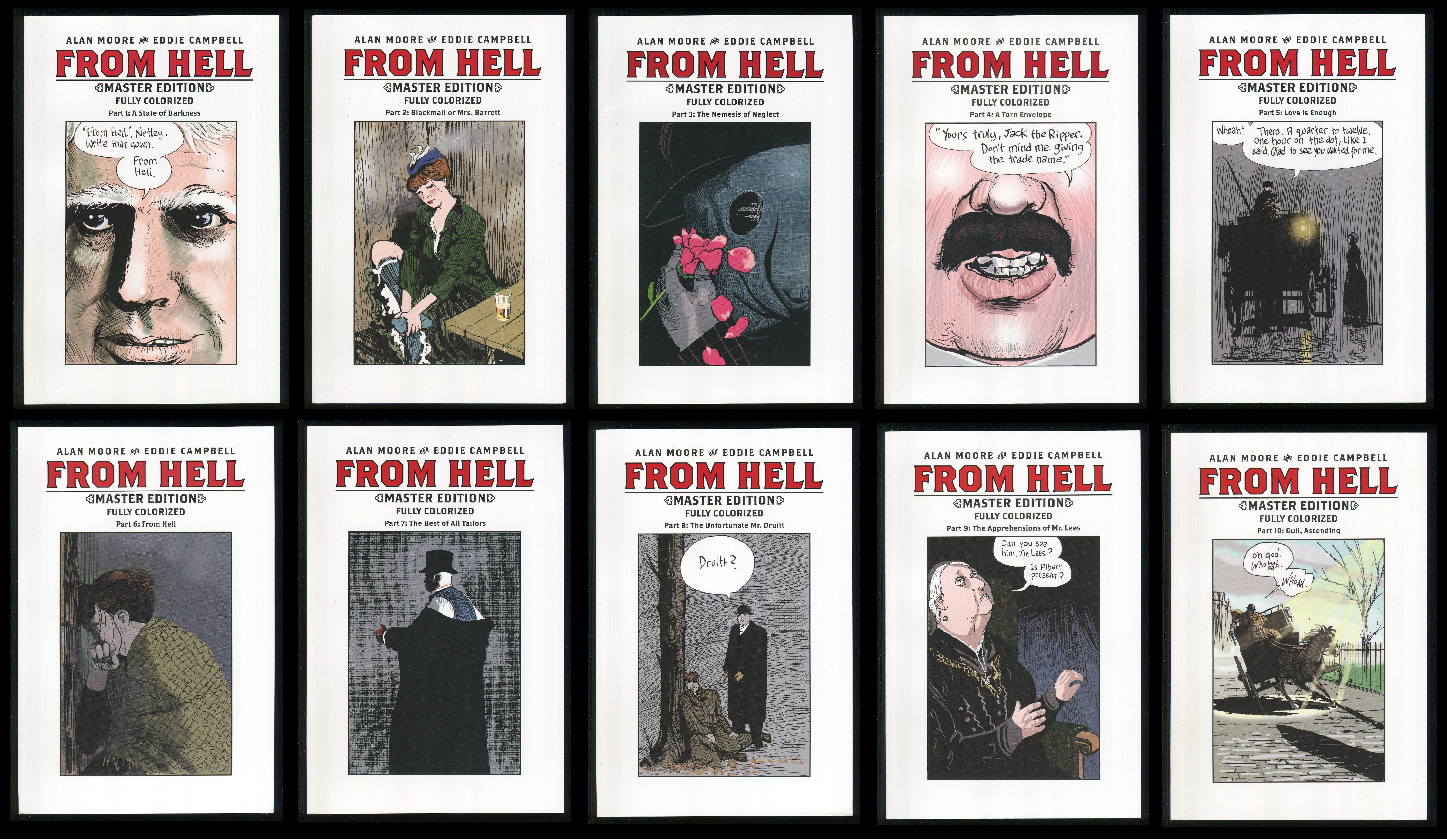 From Hell Master Edition Trade Paperback TPB Set 1-2-3-4-5-6-7-8-9