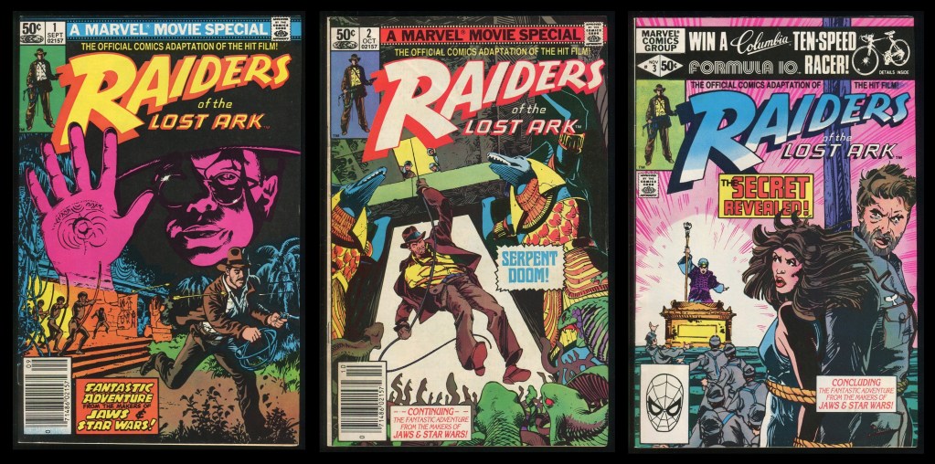 Raiders of the Lost Ark Movie Adaptation Comic Set 1-2-3 Lot 1981