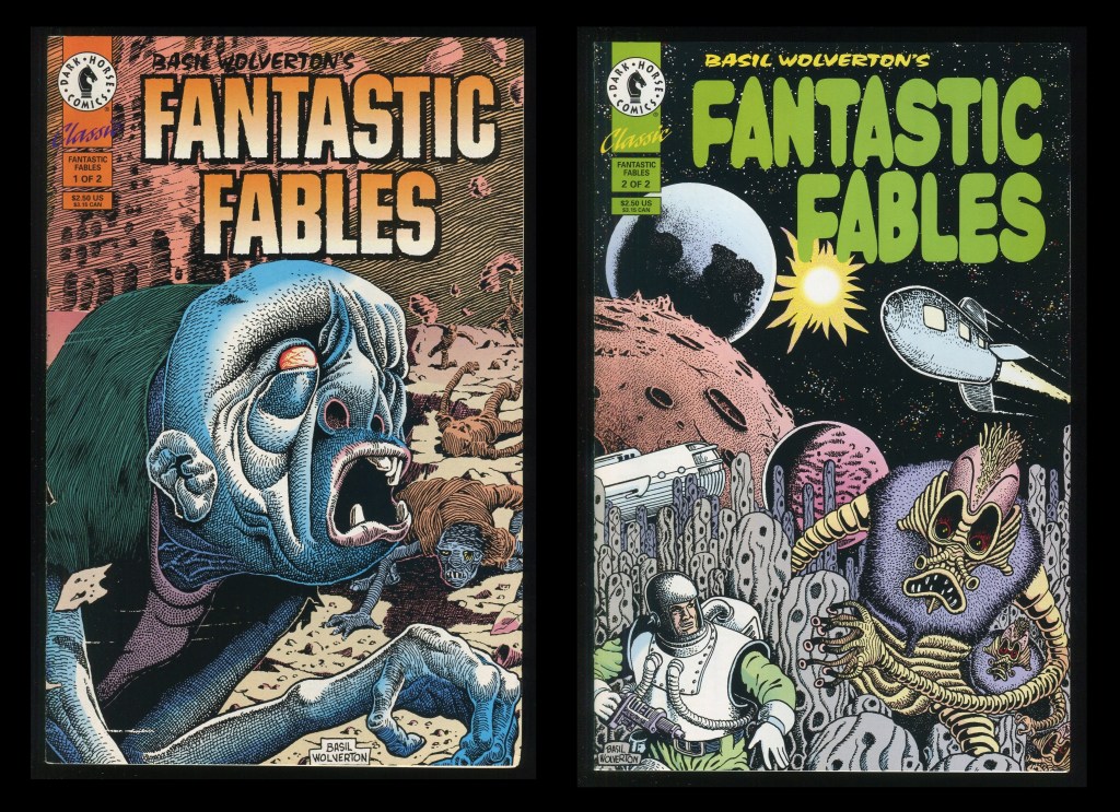 Basil Wolverton Fantastic Fables Comic Set 1-2 Lot Spacehawk Book of ...