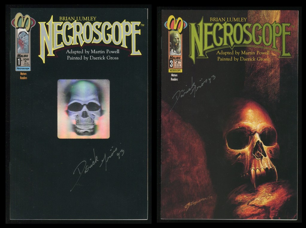 Necroscope 1 & 3 Comics Lot Signed Daerick Gross Undead Vampire