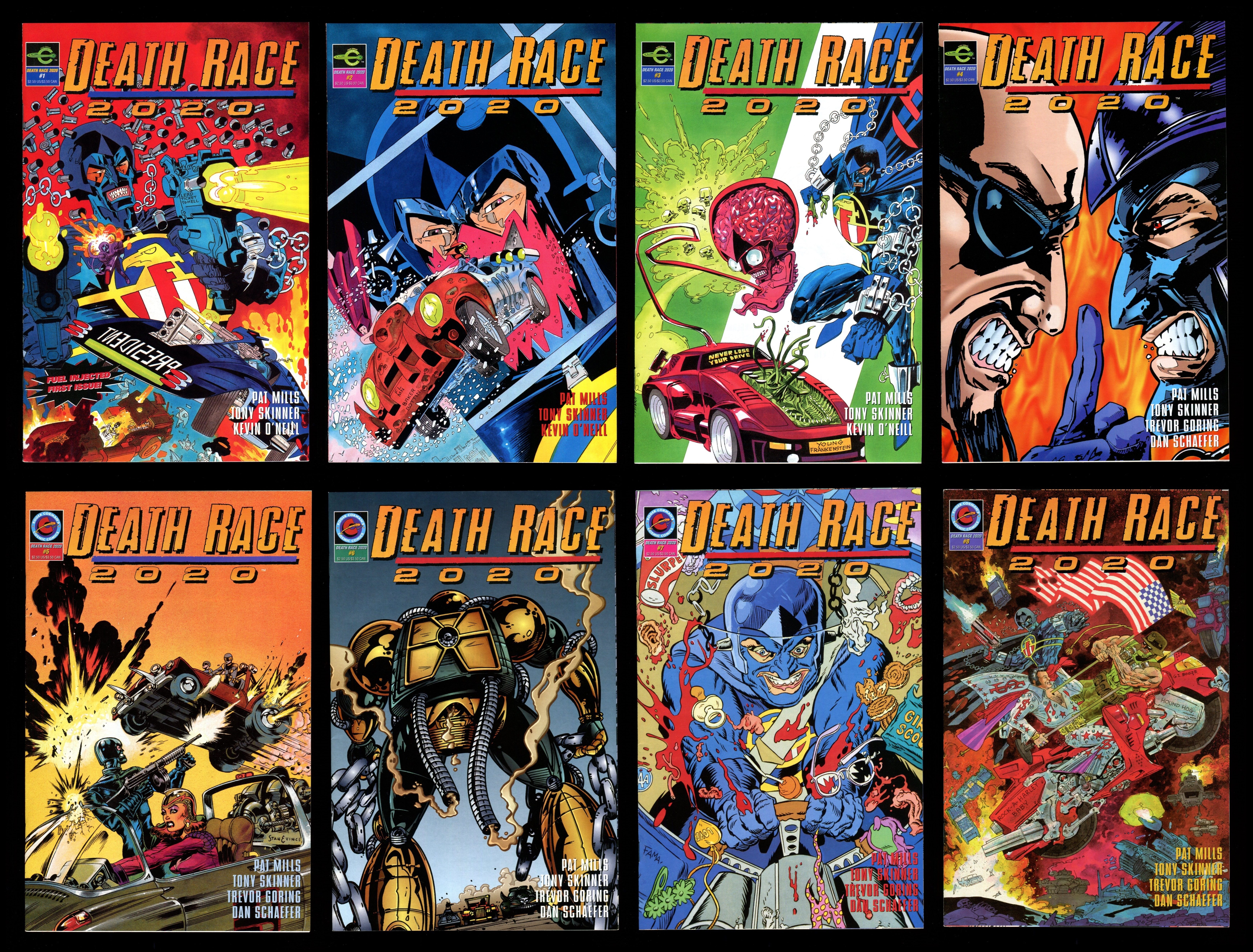 Death Race 2020 Comic Set 1-2-3-4-5-6-7-8 Lot