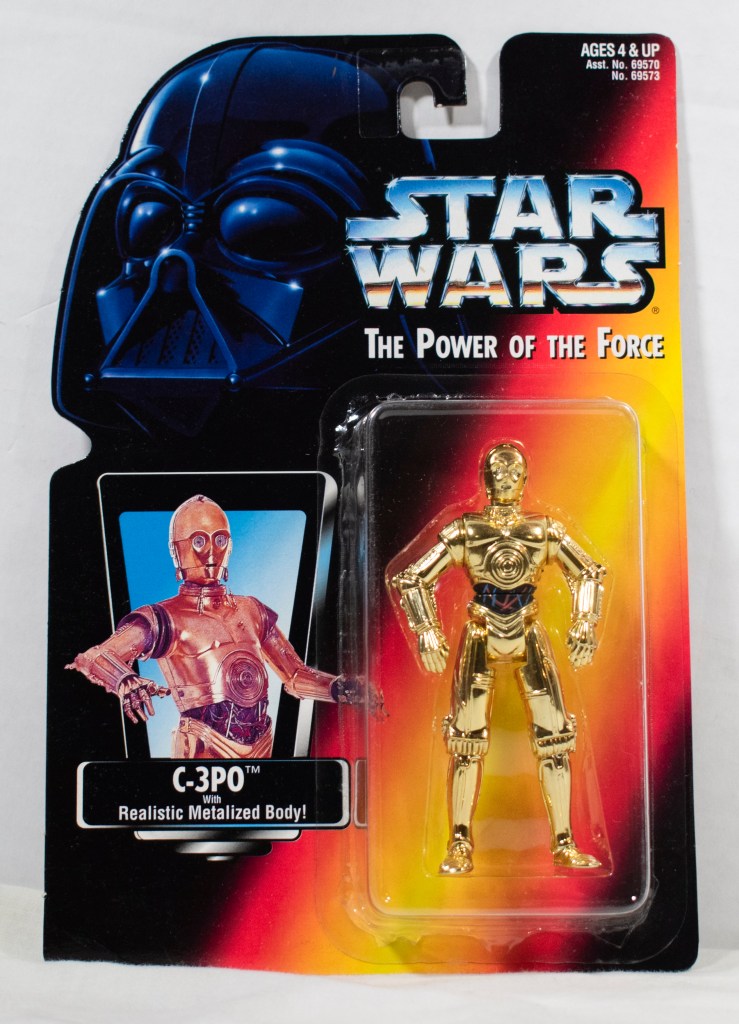 Action Figure Star Wars Hasbro Power Of The Force – C-3PO Su Cartoncino Verde (Scala 10,2 Cm) – Edizione 1997, MInt E Sigillato