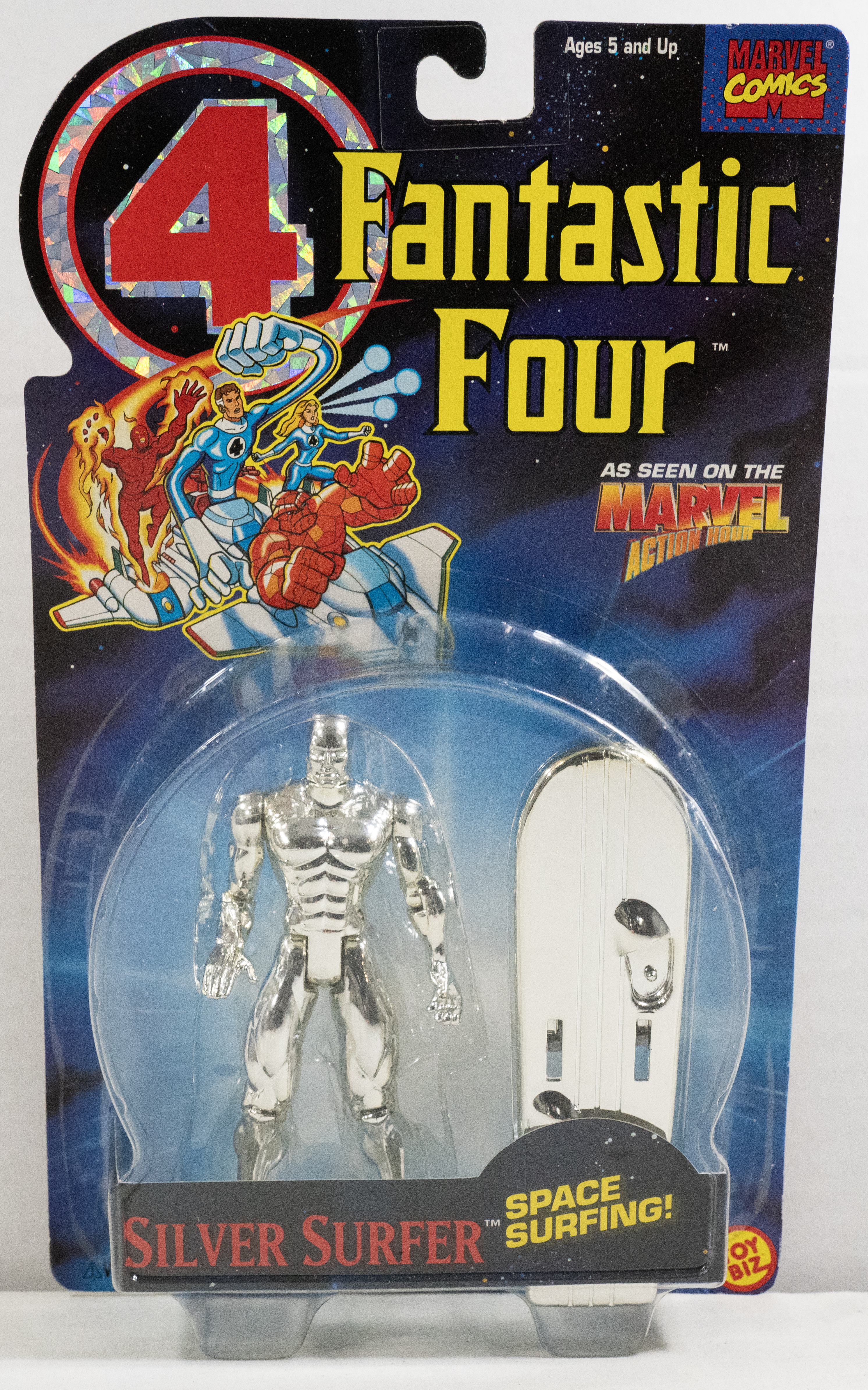 Fantastic Four Marvel Action Hour Silver Surfer Action Figure Toy 